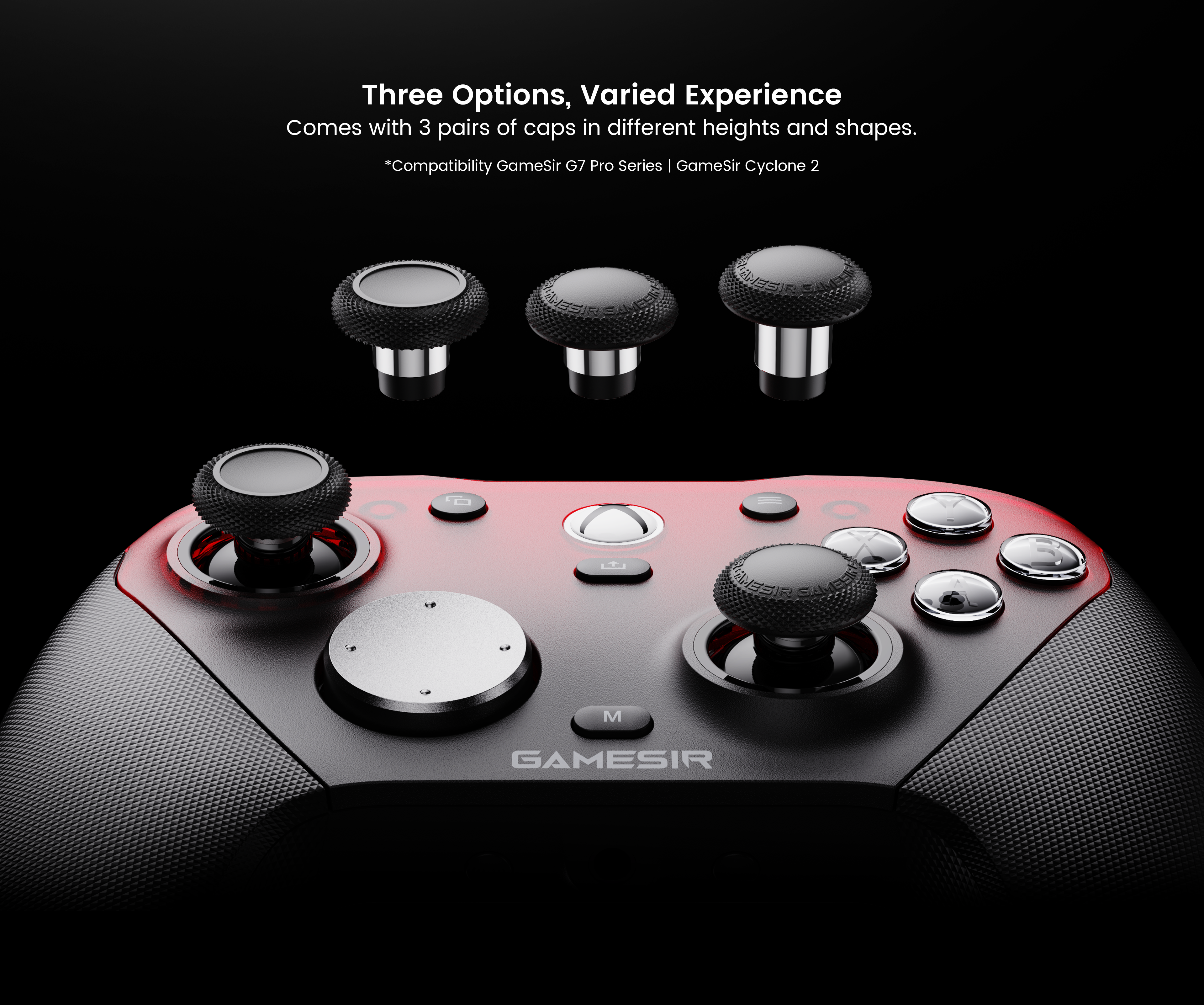 The Gamesirs Detachable Joystick Caps are designed to offer 