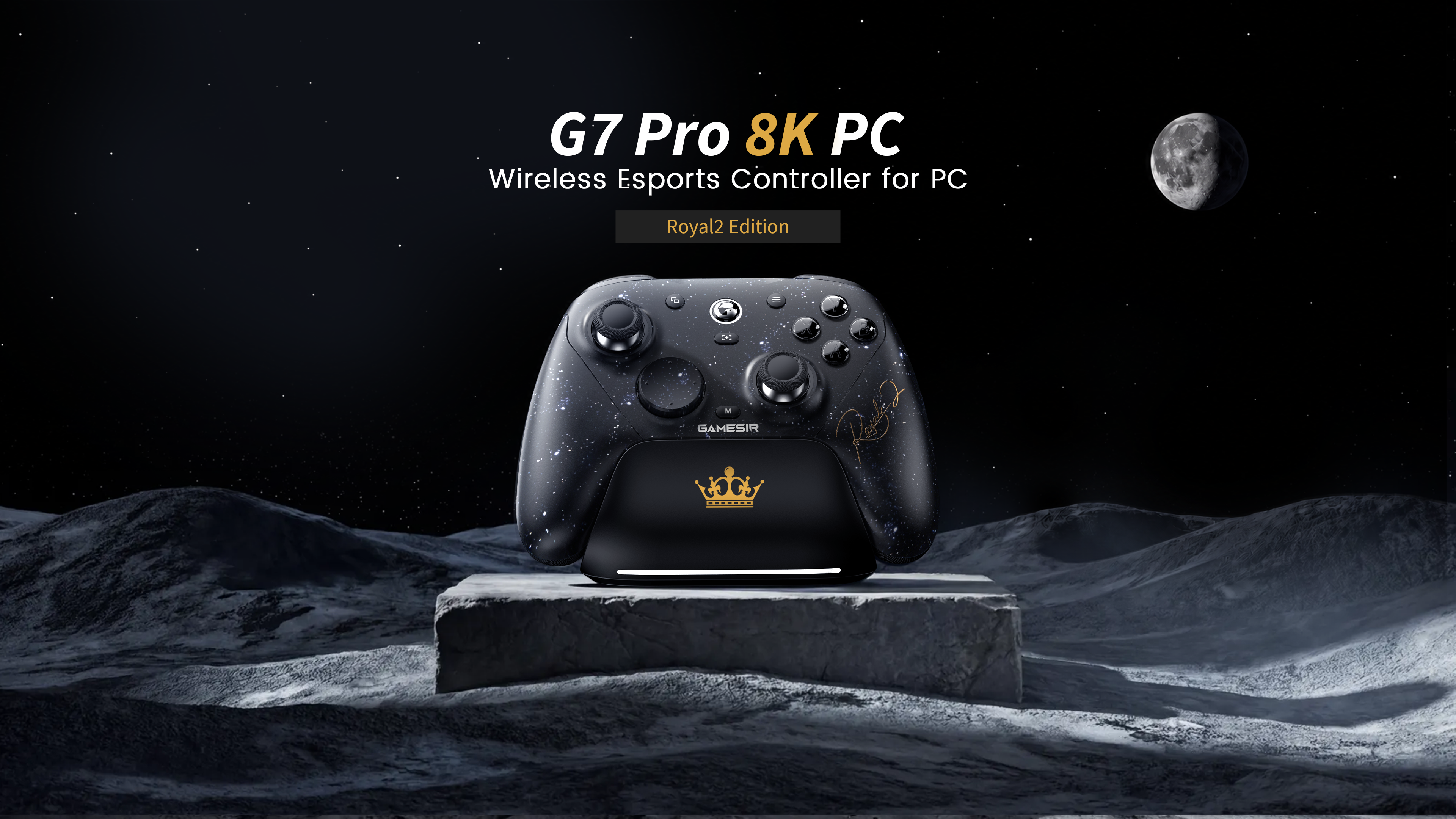 Gamesirs G7 Pro 8K PC Royal2 Edition Pro-Level Performance, Unleash Your Reflexes.Meet the G7 Pro 8K PC Royal2 Edition, a wireless esports controller engineered for competitive PC gaming. Featuring ultra-responsive 8K Hz wired and 2.4G wireless polling, every movement and action is captured with lightning-fast precision, delivering a true competitive edge. Now in Champion Edition, inspired by our brand ambassador XiaoHai, a world fighting game champion. With the G7 Pro 8K PC Royal2 Edition in hand, feel the power of a true champion.