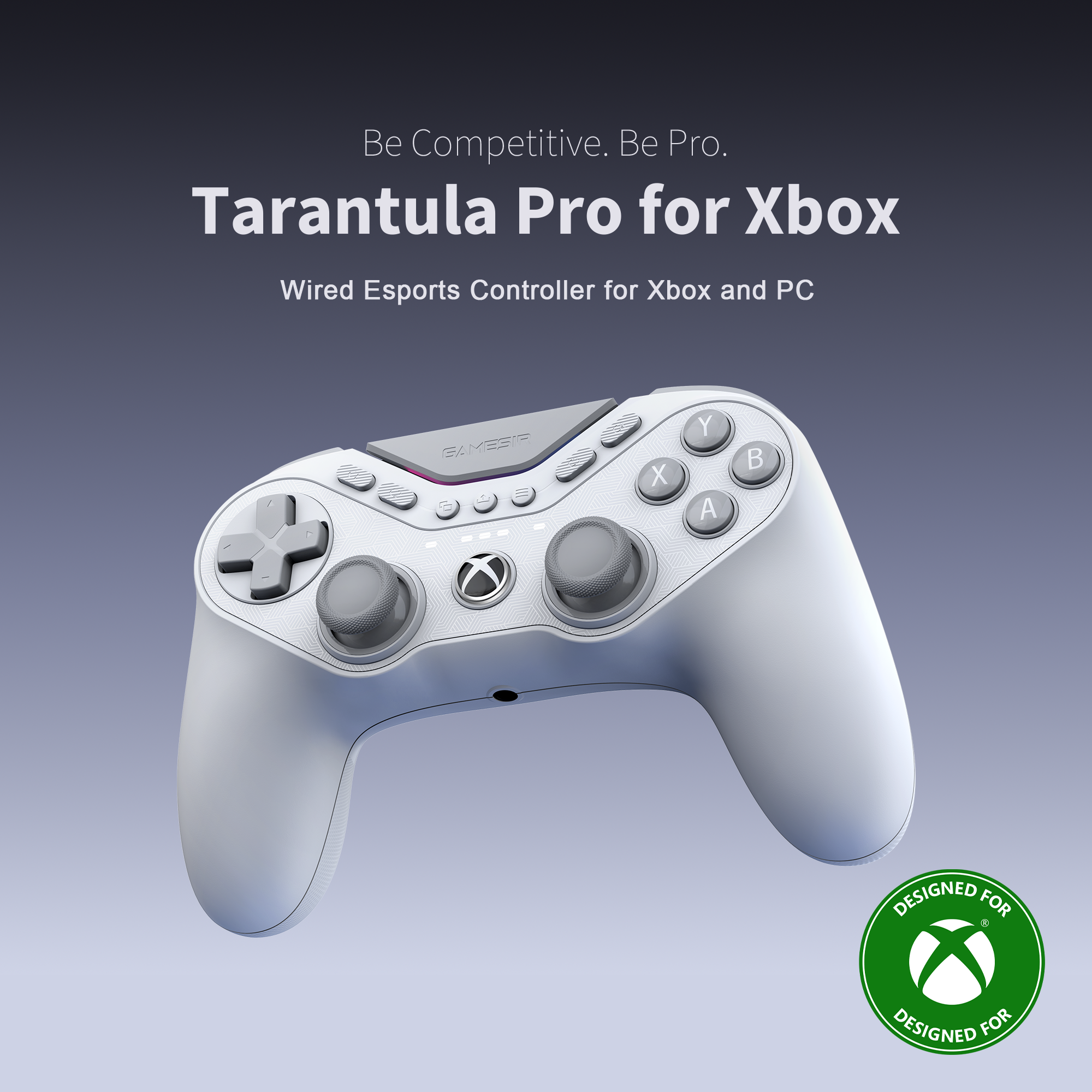 Gamesirs Tarantula Pro for Xbox, a professional-grade wired esports controller designed for players who prefer a symmetrical thumbstick layout (similar to a PlayStation controller) on the Xbox platform.Released in April 2026, this model is part of the 