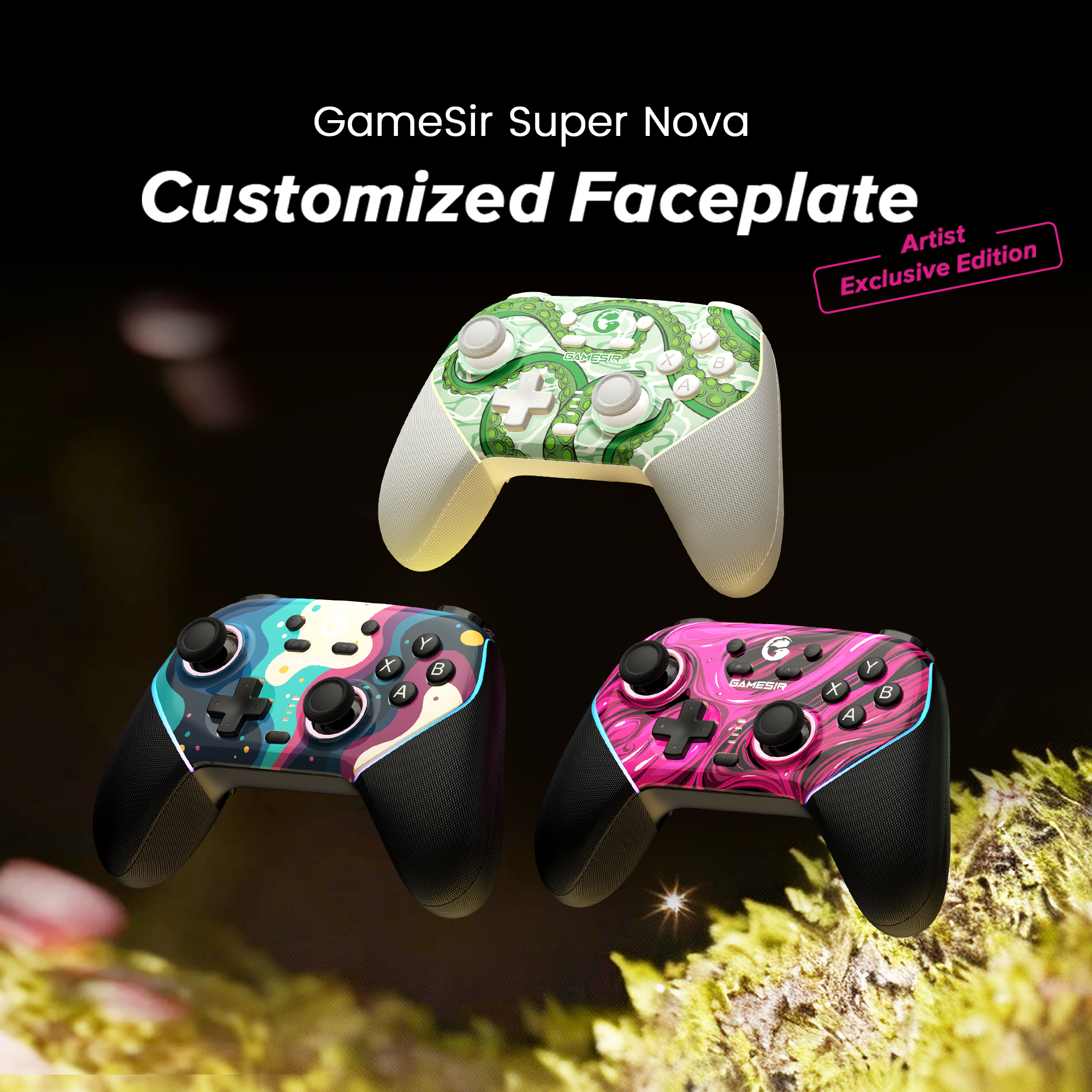 Gamesirs Super Nova multicolor faceplates