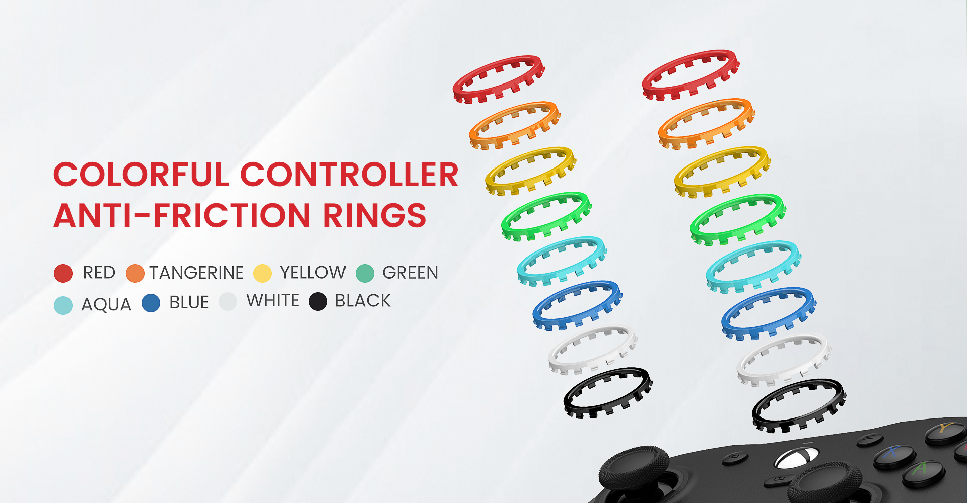 Gamesirs colorful controller anti-friction rings