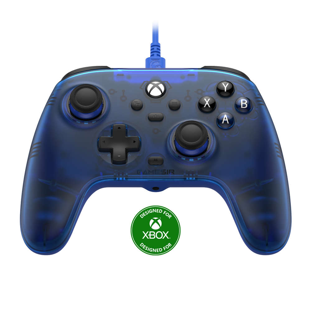 Gamesirs T7 Xbox Wired Controller in white with Hall Effect sticks and triggers for precise control, immersive gaming experience.