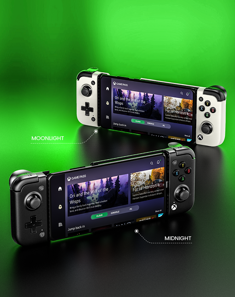 X2 Pro controller in black and white color options