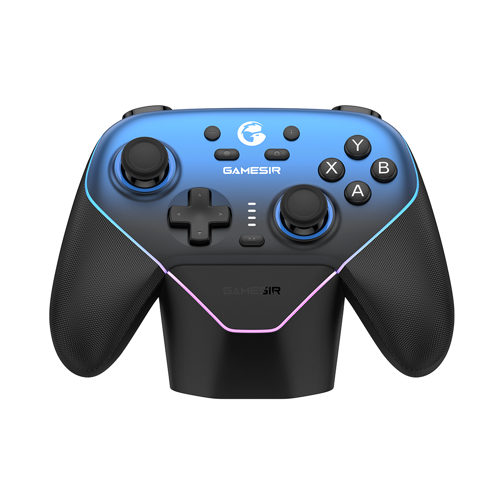 Gamesirs Super Nova multiplatform game controller with LED design.