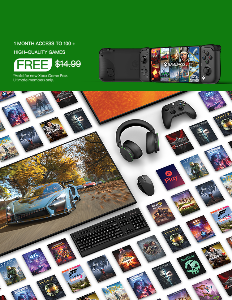X2 Pro controller with 1-month free Xbox Game Pass Ultimate, play 100+ high-quality Xbox games instantly