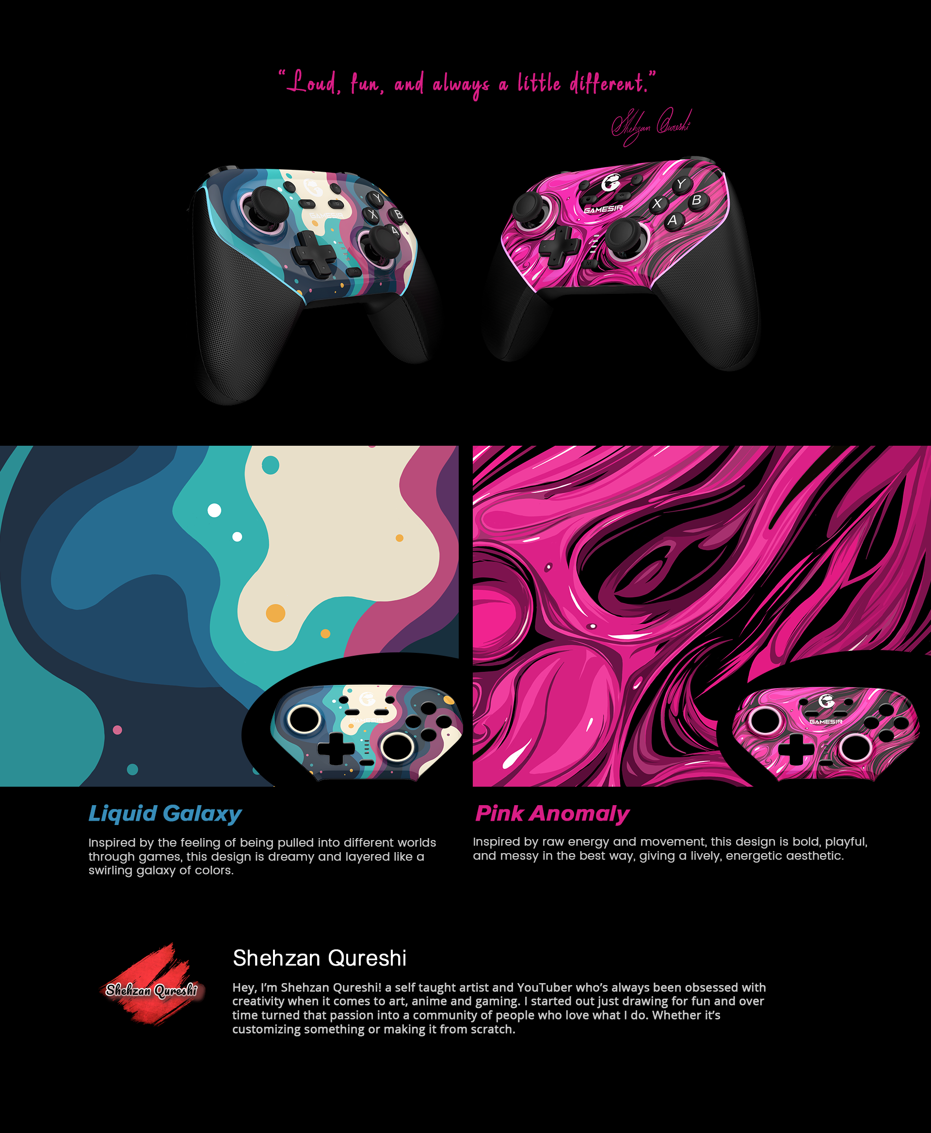 Gamesirs Super Nova multicolor faceplates