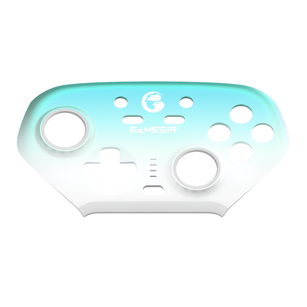 Gamesirs Magnetic Faceplate for Super Nova with gradient blue and white design, customizable and easy to install.