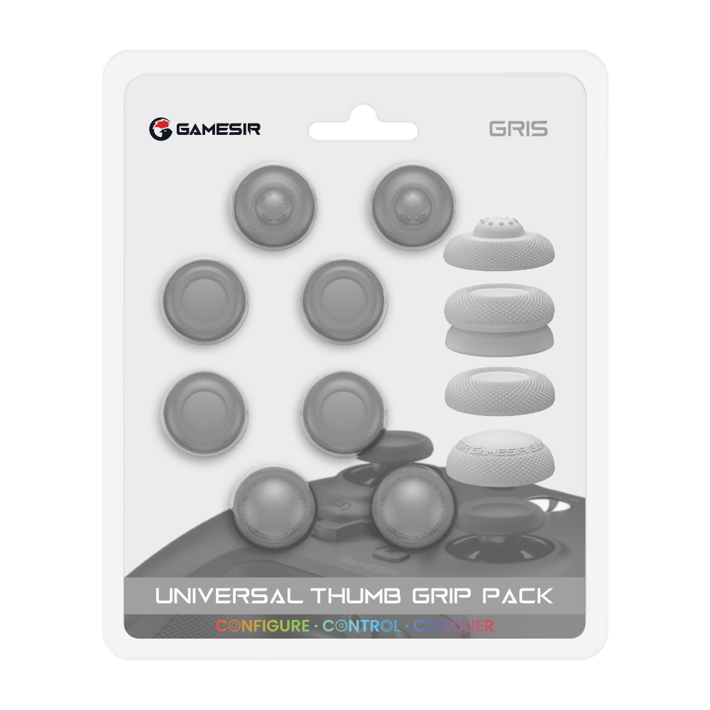 Gamesirs Thumb Grip Caps for various controllers including PS4, PS5, Xbox, and Switch Pro.
