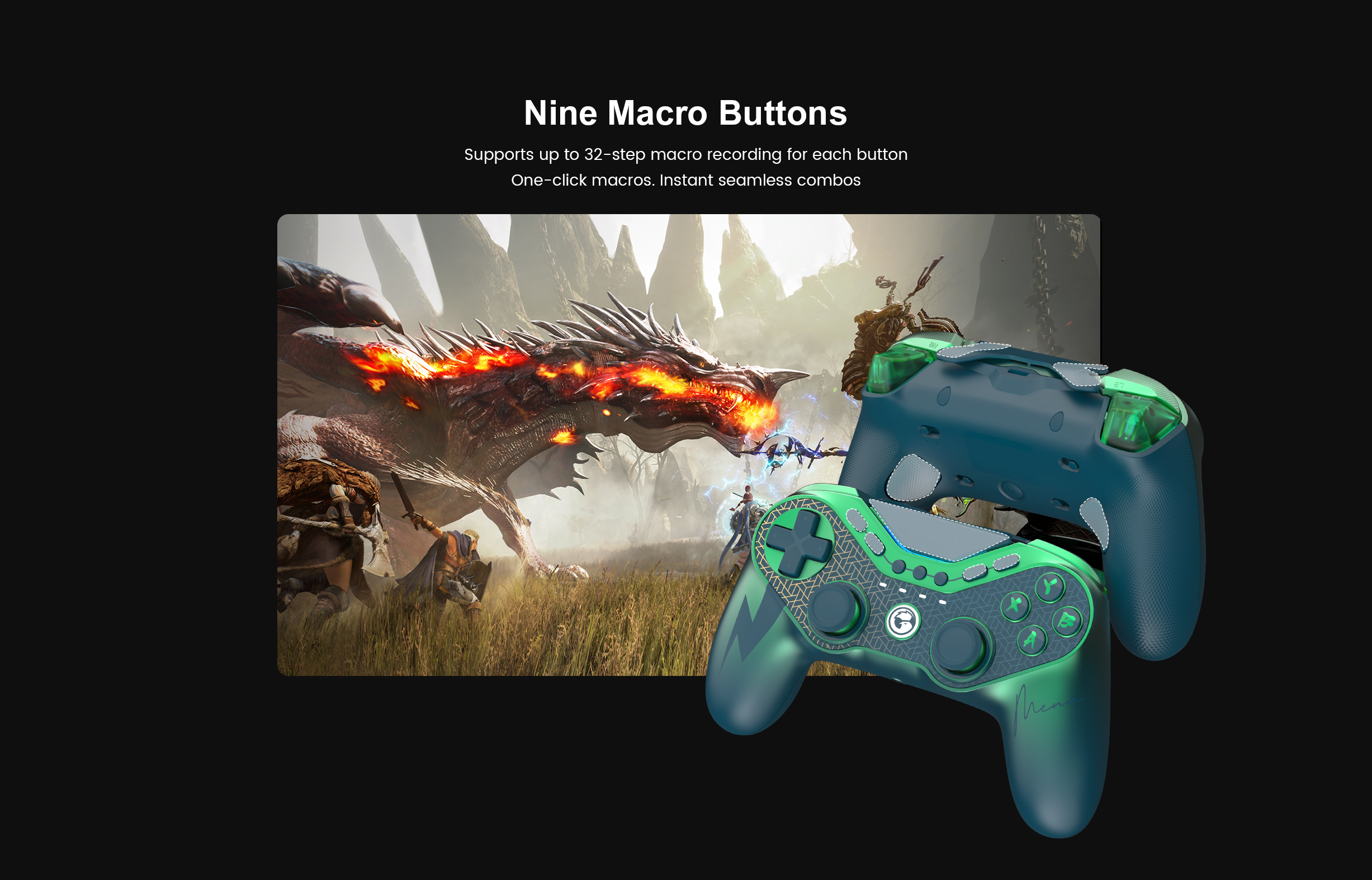 The Nine Macro Buttons feature of the Gamesirs Tarantula 8K PC (MenaRD Collab Edition), which is a significant part of its pro-grade customization.Here is a breakdown of what these buttons are and how the macro system works:1. Physical Layout of the Nine ButtonsThe 