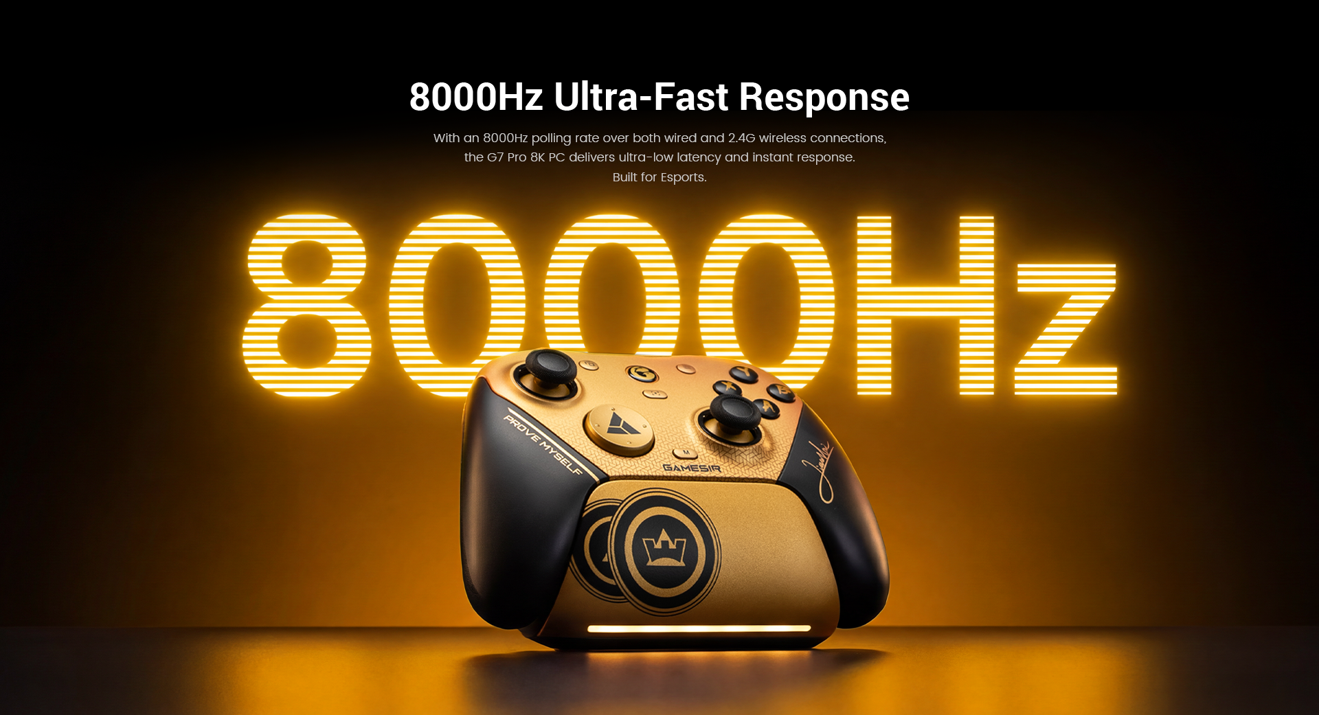 Gamesirs G7 Pro 8K PC Champion Edition: its 8000Hz Ultra-Fast Response.This feature represents the pinnacle of current gaming controller technology.1. What is an 8000Hz Polling Rate?Polling rate is the frequency at which the controller 