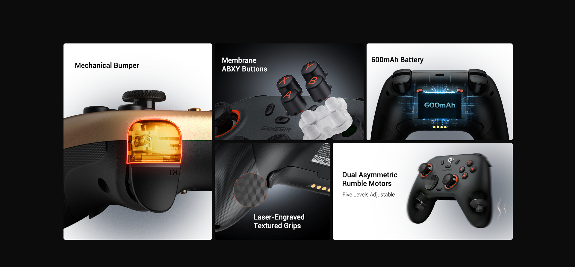 Customize settings via Gamesirs App on X5 Lite (*only available on Android devices)