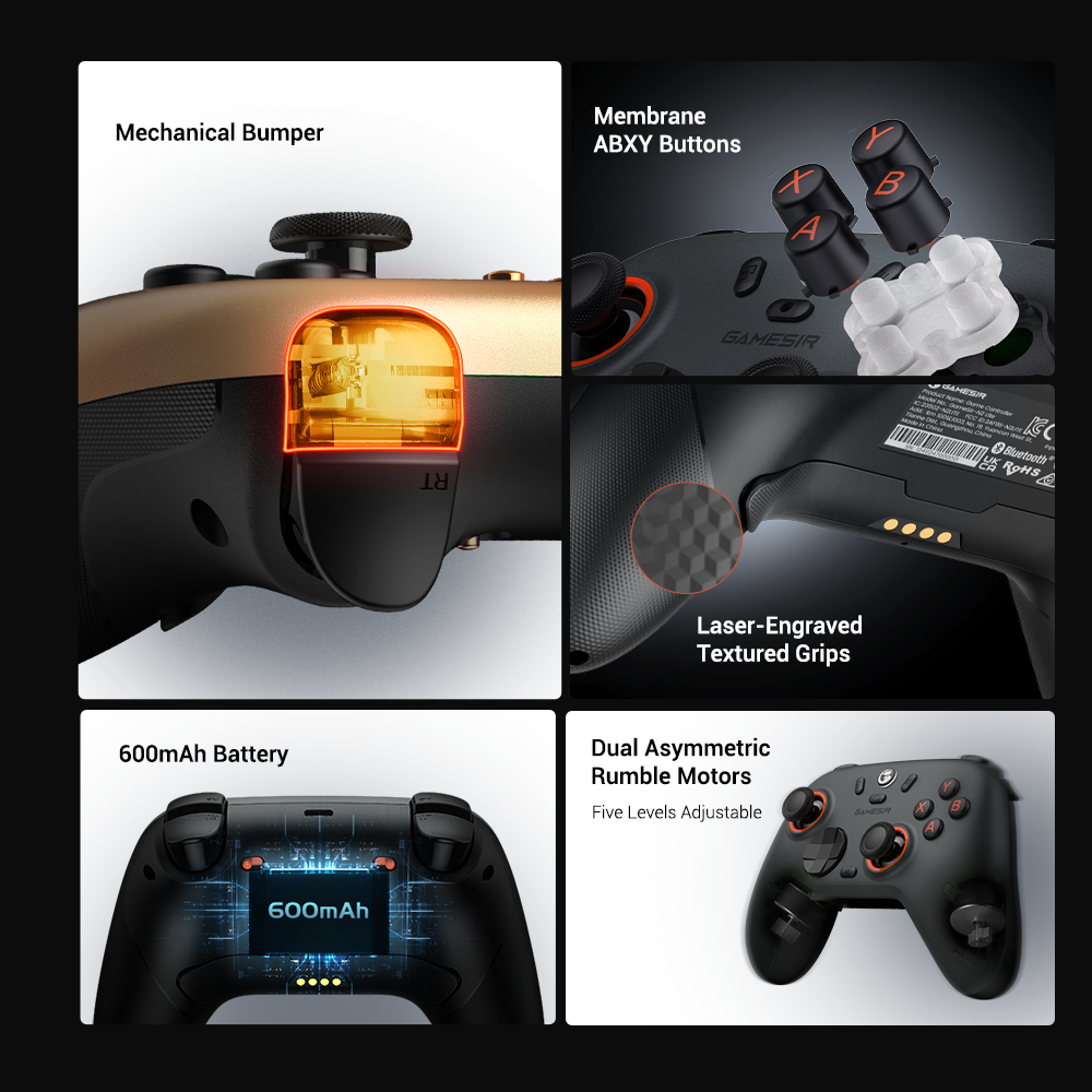 Customize settings via Gamesirs App on X5 Lite (*only available on Android devices)