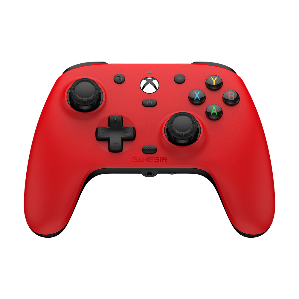 Red Gamesirs Magnetic Faceplate for G7/G7 Pro series controller with magnetic attachment and anti-friction thumbstick rings.