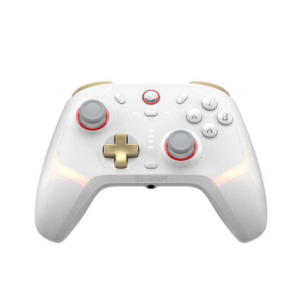 Gamesirs Cyclone 2 Multiplatform Controller - Phantom White with customizable RGB lighting and Mag-Res TMR Sticks.
