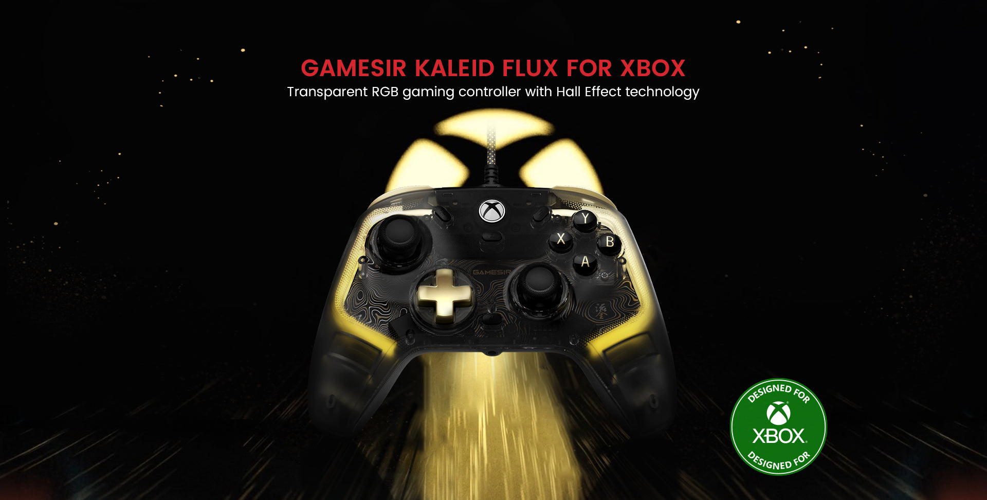 Gamesirs Kaleid Flux for xbox transparent RGB gaming controller with hall effect technology
