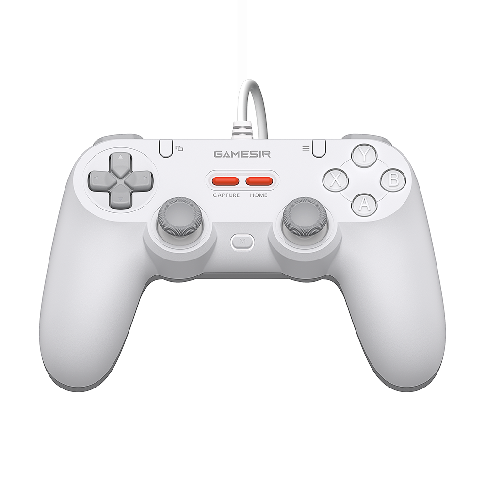 Gamesirs Tegenaria Lite wired symmetric game controller with retro design and ergonomic features.