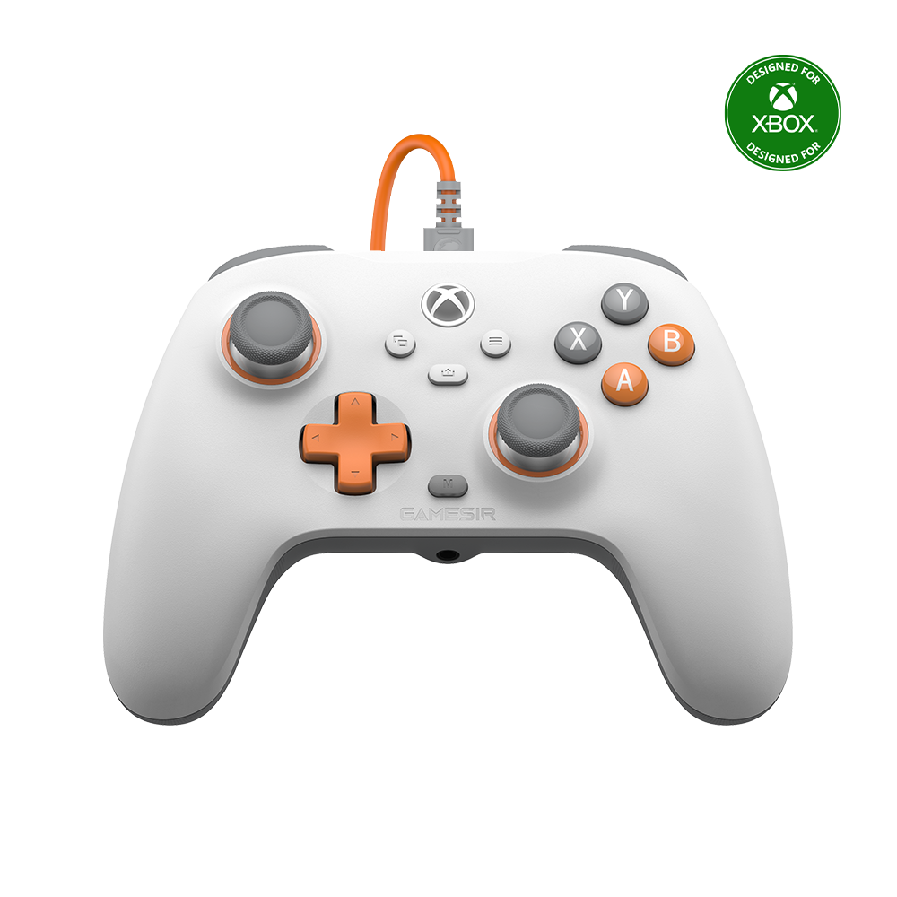 Gamesirs T7 Xbox Wired Controller in blue with Hall Effect sticks and triggers for precise control.