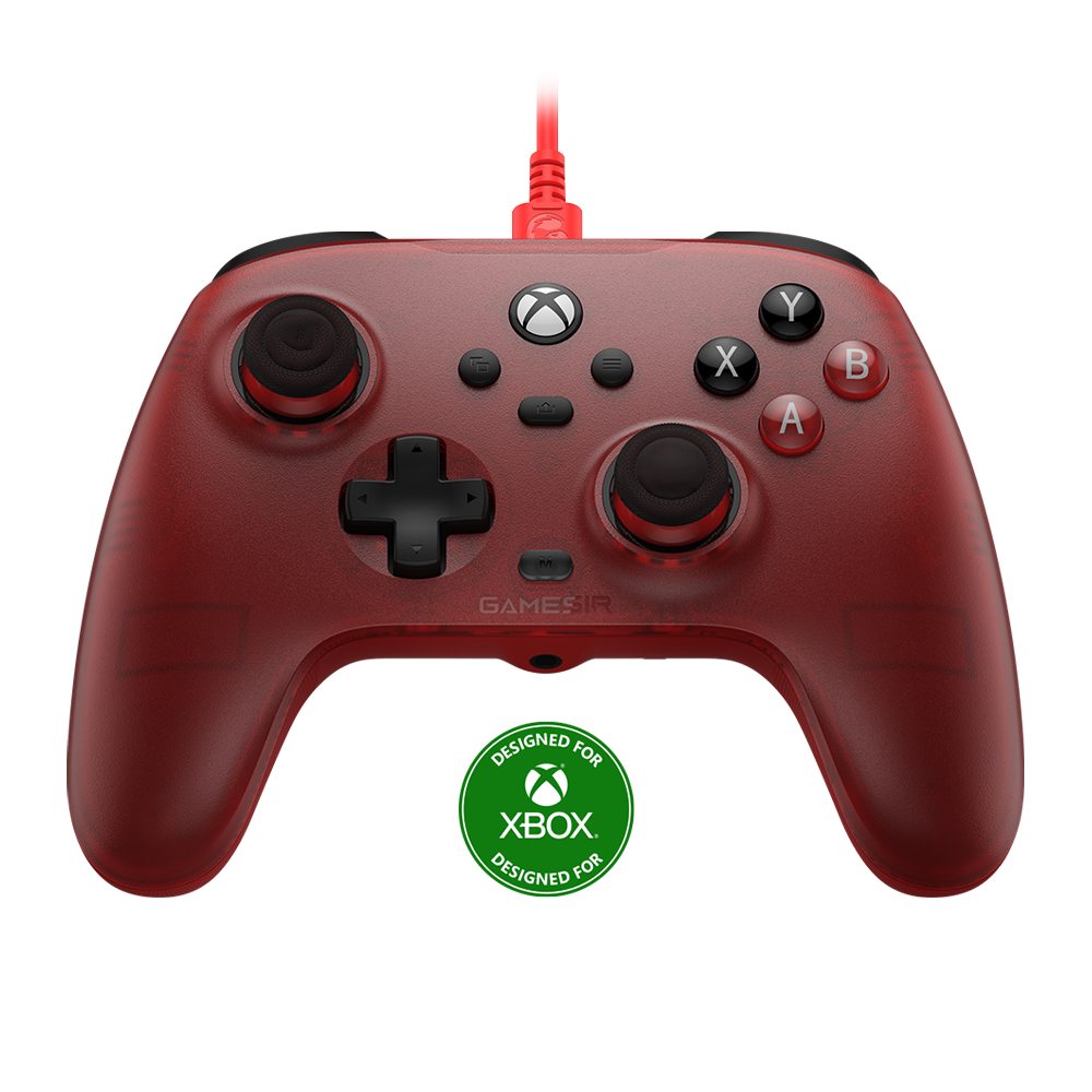 Gamesirs T7 Xbox Wired Controller in white, featuring Hall Effect sticks and triggers for precise control.