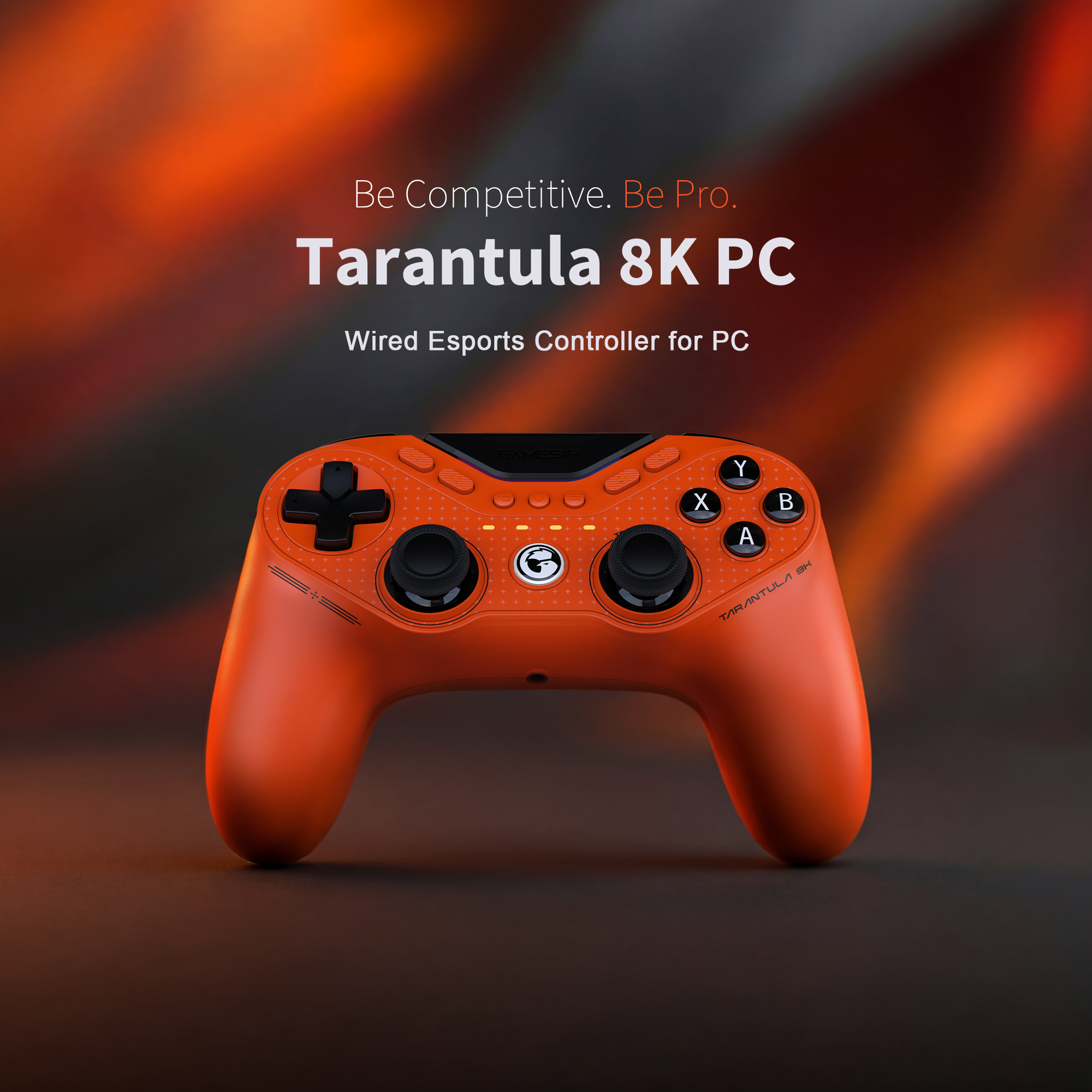 Gamesirs Tarantula 8K PC, a flagship wired esports controller launched in April 2026.This specific version is the Standard Edition, characterized by its vibrant 